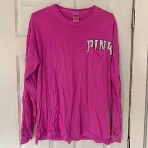 Distressed PINK long sleeve large